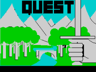 Adventure Quest title screen for ZX Spectrum